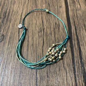 3 Pura Vida bracelets - blue/green/silver